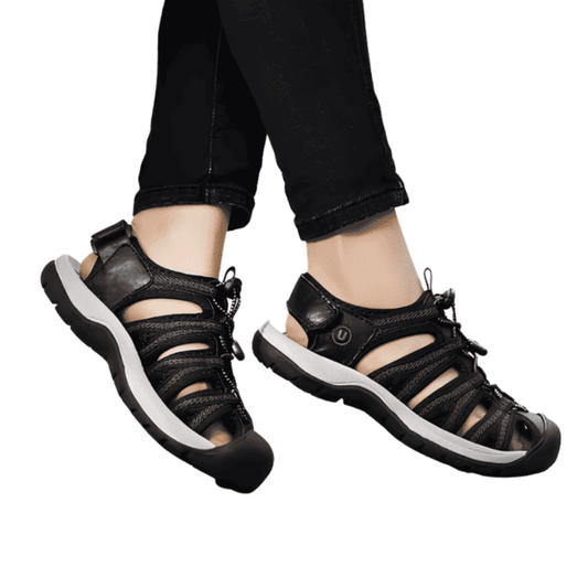 Sandalias Deportivas Mujer Negras Elegantes Cómodas