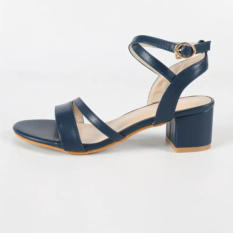 Sandalias Mujer Azul Marino Elegantes Fiesta Noche
