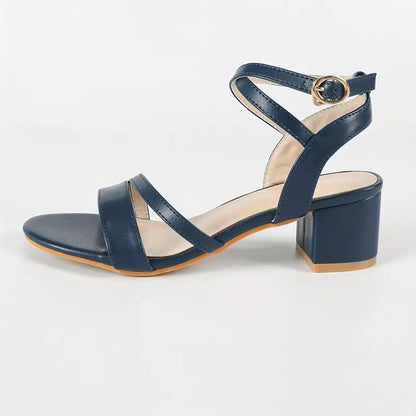 Sandalias Mujer Azul Marino Elegantes Fiesta Noche