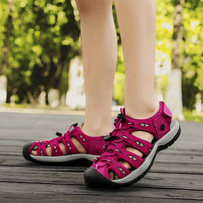 Sandalias Deportivas Mujer Rosadas Elegantes Casuales