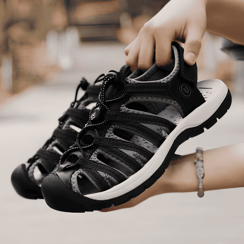 Sandalias Deportivas Mujer Negras Elegantes Cómodas
