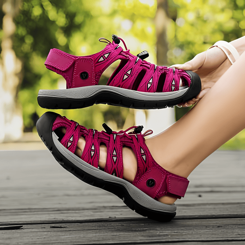 Sandalias Deportivas Mujer Rosadas Elegantes Casuales