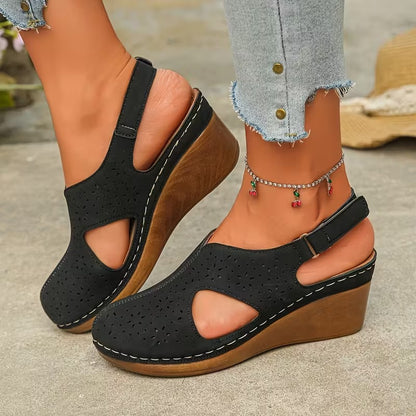 Sandalias Cerradas Mujer Negras Elegantes Cómodas