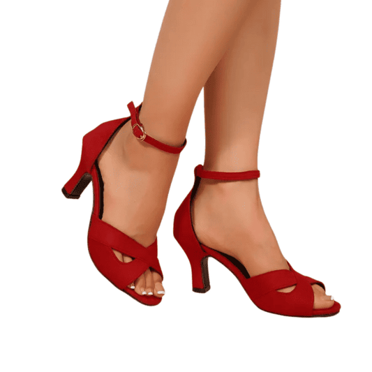 Sandalias Mujer Rojas Elegantes Cómodas Fiesta Día