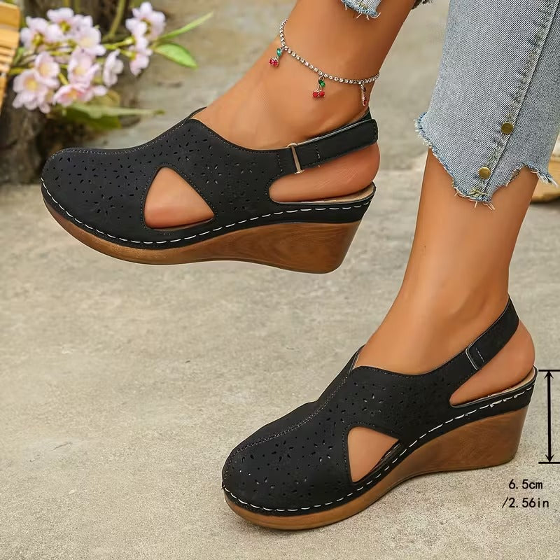 Sandalias Cerradas Mujer Negras Elegantes Cómodas