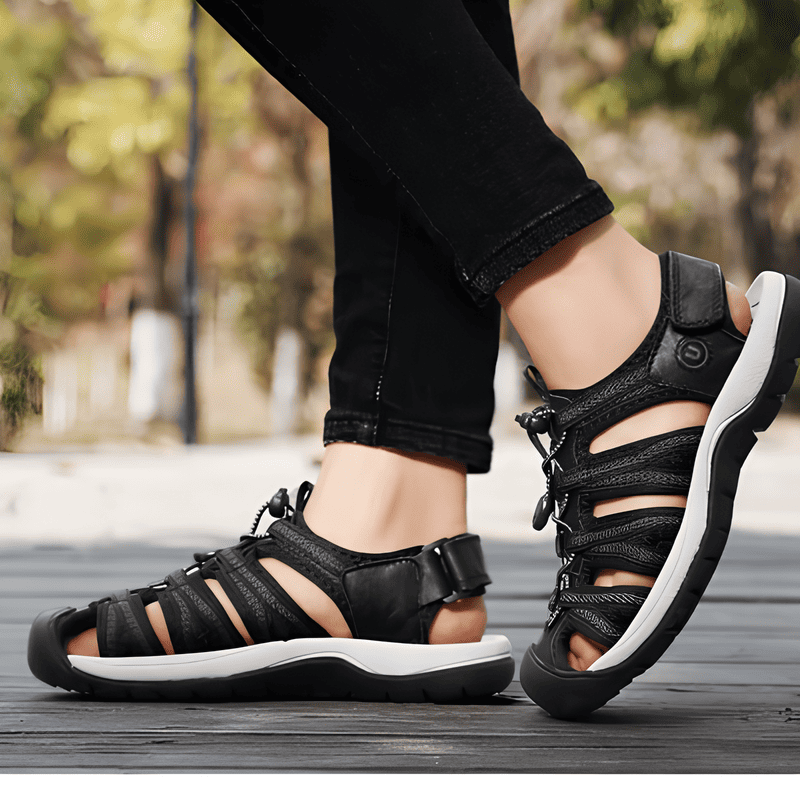 Sandalias Deportivas Mujer Negras Elegantes Cómodas