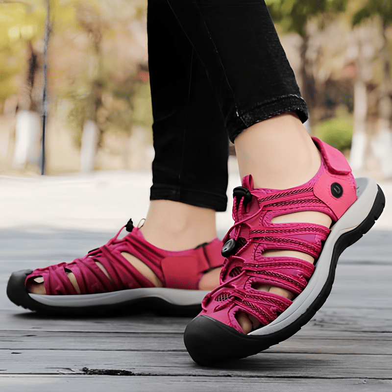 Sandalias Deportivas Mujer Rosadas Elegantes Casuales