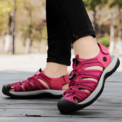 Sandalias Deportivas Mujer Rosadas Elegantes Casuales