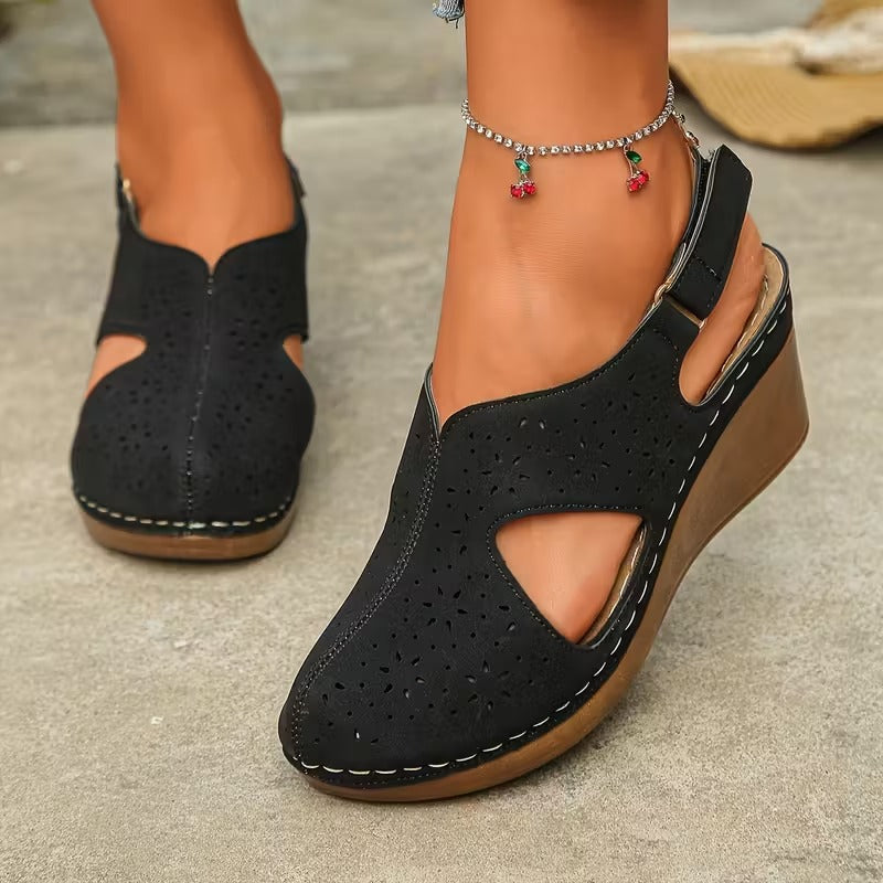 Sandalias Cerradas Mujer Negras Elegantes Cómodas