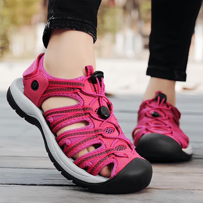 Sandalias Deportivas Mujer Rosadas Elegantes Casuales